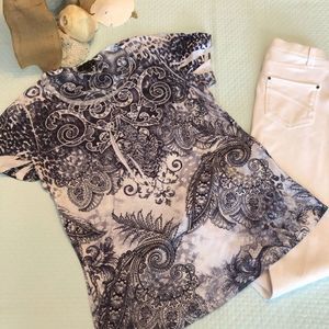 7n Top PS Gray Blue Paisley
